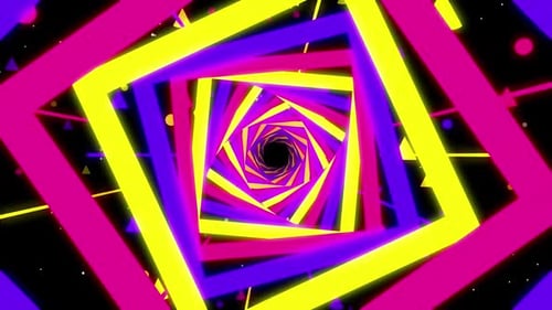 Colorful Spiral Tunnel 02 Hd