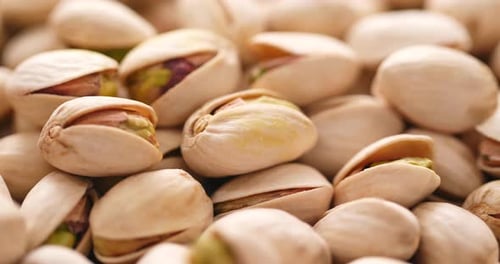 Macro Shot of a Pile of Pistachios
