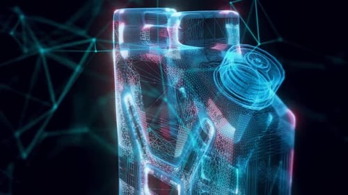 Portable Water Tank Hologram Close Up Hd