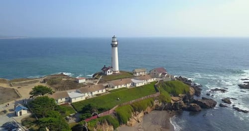 Lighthouse by the Pacific Ocean
