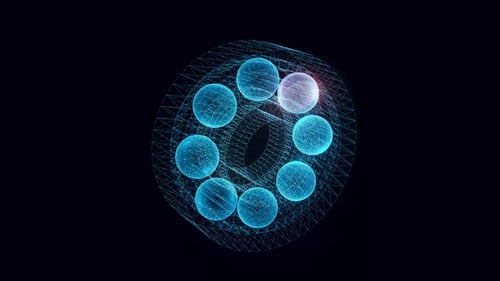 Ball Bearing Hologram Rotating 4k