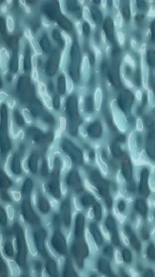 Volumetric wavy blue fluid. 3d animation render 4k footage, infinite loop