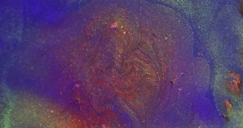 Color Fluid Mix Glitter Ink Flow Purple Liquid