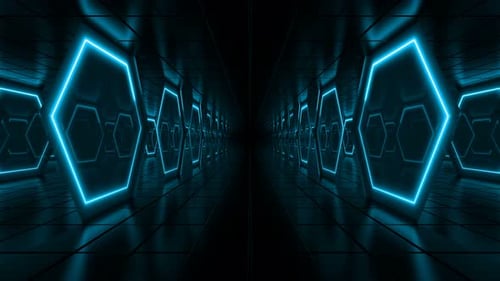 Bucle de túnel Blue Lights