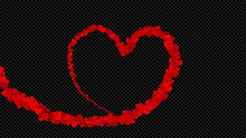 Animated Red Heart Elements and Transitions Pack