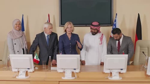 Diverse Group Attends International Business Meeting