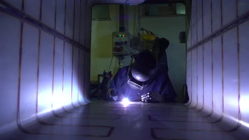 Industrial Worker Welding