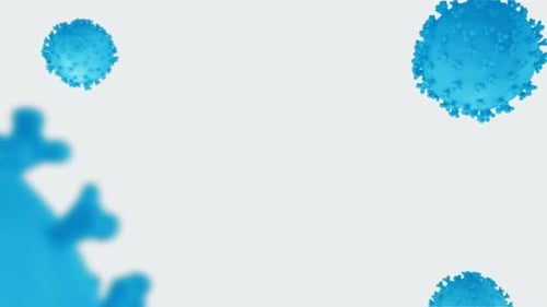 Animated Microscopic Virus Cells Medical Science Background