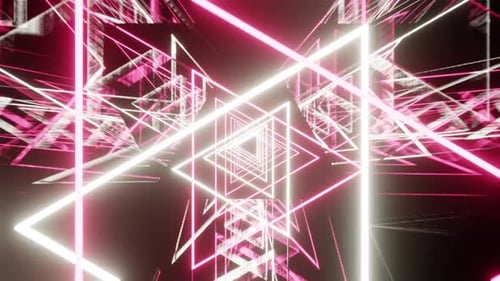 Purple And Silver Triangles Party Background Vj Loop HD