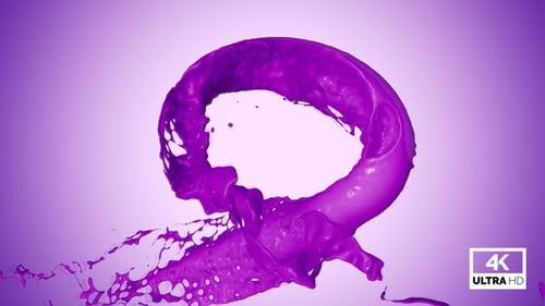 Abstract Fluid Purple Paint Splash Transition Reveal