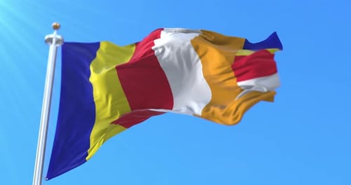 Bandeira budista, símbolo universal do budismo