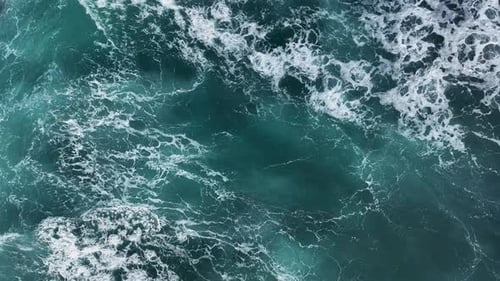Background Textured Sea Storm aerial view 4 K