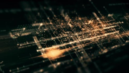 Futuristic Data Matrix Simulation HUD Background 09