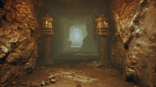 Caverna de fantasia antiga