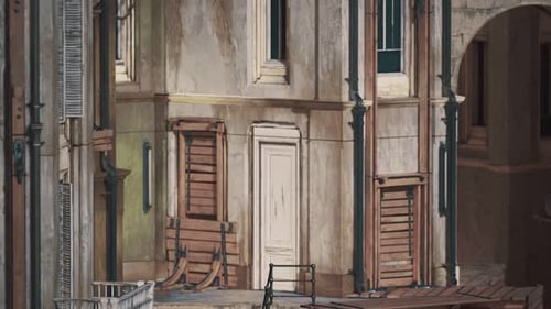 Lugar romántico en la parte costera del casco antiguo