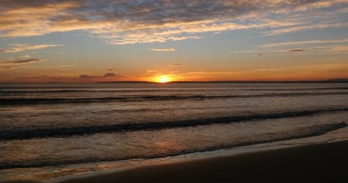 952057 Ocean at Sunset, Camargue in the South East of France, Real Time 4K