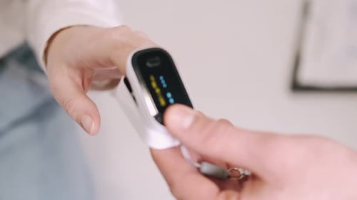 Pulse Oximeter Measuring Blood Oxygen Levels