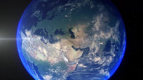 Realistic Earth Zoom Out Clouds Iran Tehran