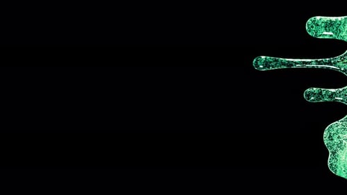 Colored Mucus Flowing From Right To Left on the Dark Background