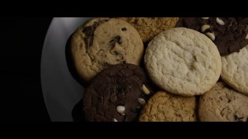 Plate of Assorted Cookies Close Up View