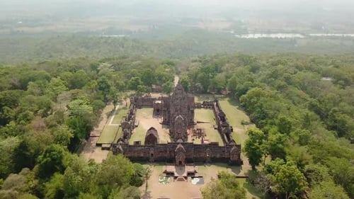 Phanom Rung Historical Park Aerial View in Buriram, Thailand
