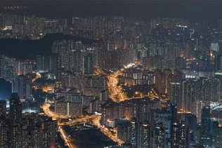 Hong Kong, China, Timelapse - The Buildings at night