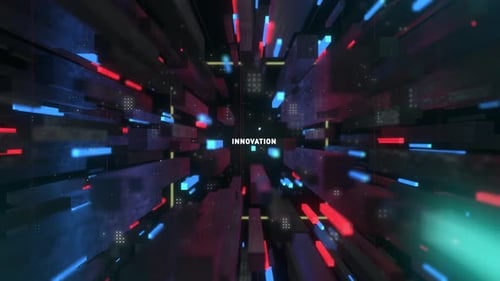 Hitech Digital Scifi Tunnel Word Innovation