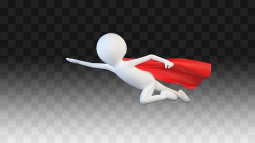 White Man Superhero Flying