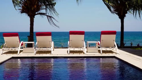Travel Concept with Hotel and Swimming Pool