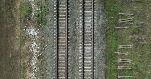 Eisenbahnschienen Luftbild
