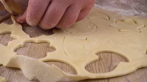 Preparing Cutout Cookies At Home