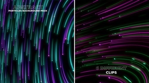 Abstract Glowing Particle Lines Background Animation Pack
