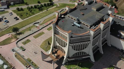 Top View of the City Center of Grodno and the White Opera House Belarus