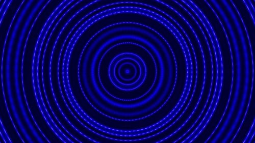 Abstract Blue Circle Waves Loop Background