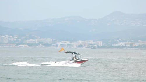 Boat with Water Skier.