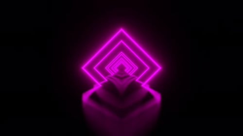 Purple Laser Space Rhombus Tunnel Background Vj Loop 4K