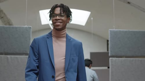 Colleagues Greeting Each Other