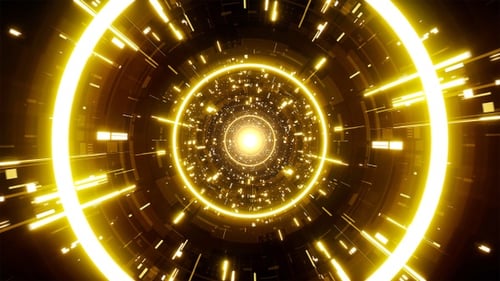 Goldene Cyber-Vj-Schleife