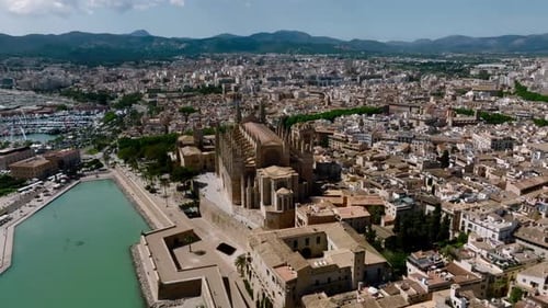 Catedral medieval gótica de Palma de Mallorca en España