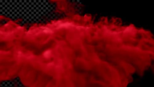 Abstract Red Smoke Fluid Swirl Dynamic Motion Background