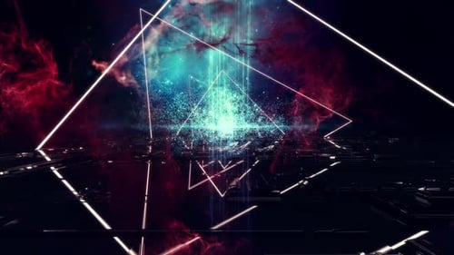 Light Neon Nebula Background Loop