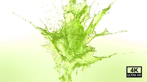 Crystal Clear Green Water Explosion 4K