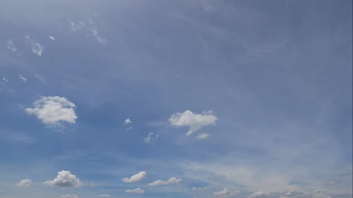 Time lapse of white cloud moving pass around sky background