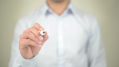 Writing Website on Clear Surface, Close Up