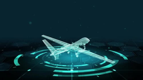 Hud Die futuristische 3D Science-Fiction-Drohne