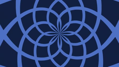 Seamless Looping Abstract Geometric Flower Pattern