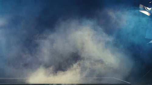 Dramatic Fog Background with Stage Lighting
