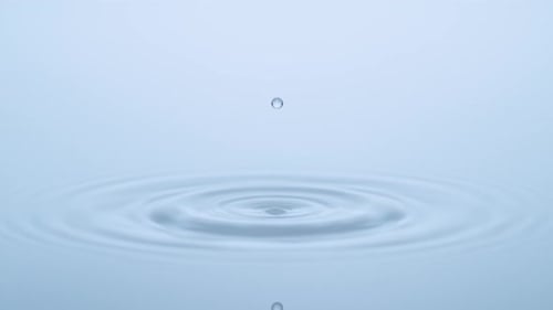 Water Droplets Creating Ripples