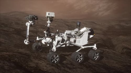 Curiosity Mars Rover Exploring the Surface of Red Planet