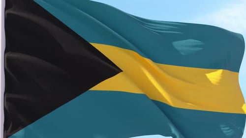 Realistic Waving Flag of The Bahamas Animation